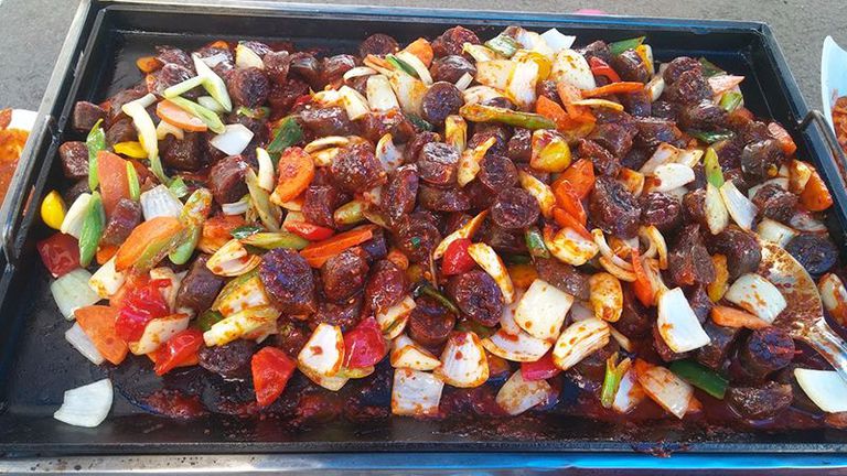 순대야채철판볶음